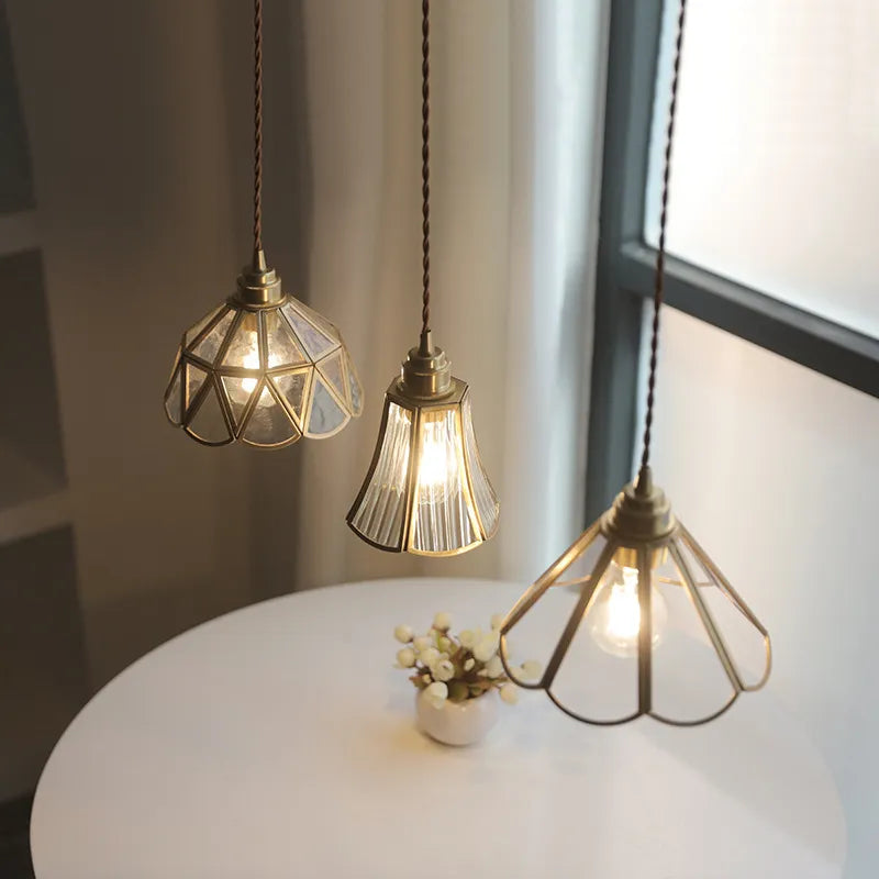Suspension Nordique LED en Verre et corps doré - vue 4 sur 20