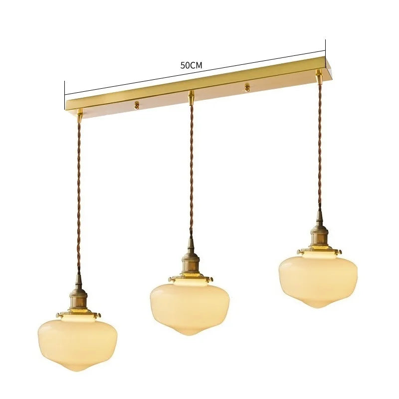 iwhd suspension led en verre et cuivre style nordique moderne - vue 15 sur 28