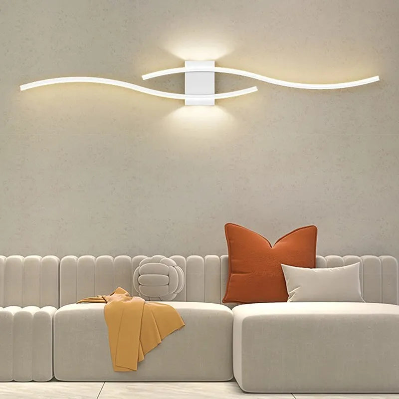 applique murale LED lampe longue bande appliques TV fond éclairage décoratif pour chambre salon maison intérieur luminaire - vue 5 sur 10