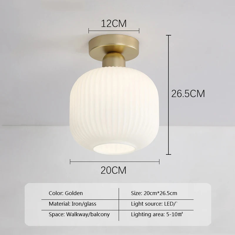 plafonnier nordique en verre simple luxe américain