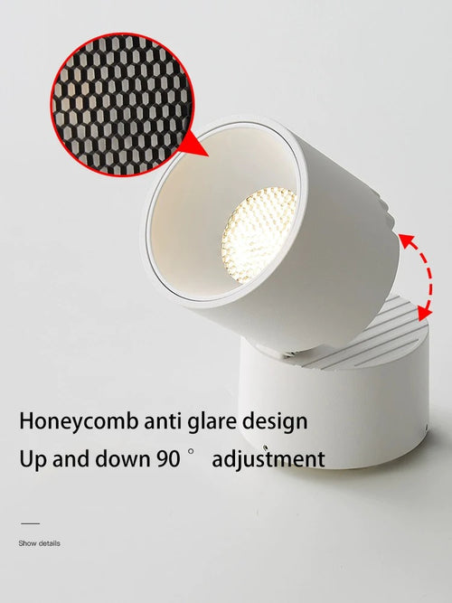 foco spot led pliable montage surface angle réglable anti-éblouissement - vue 4 sur 9