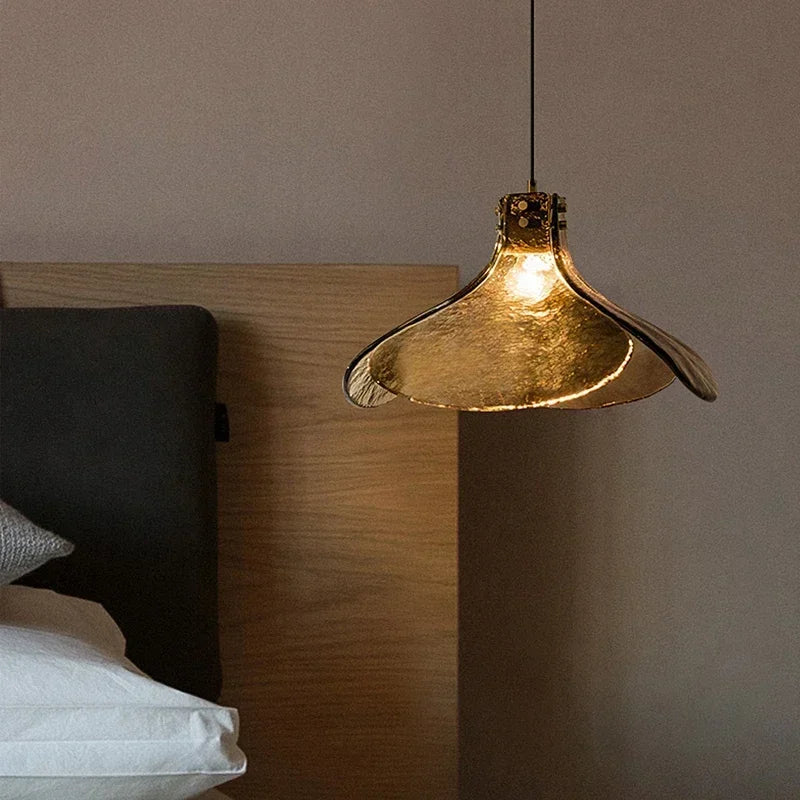 suspension en verre led au design créatif et luxueux - vue 4 sur 8
