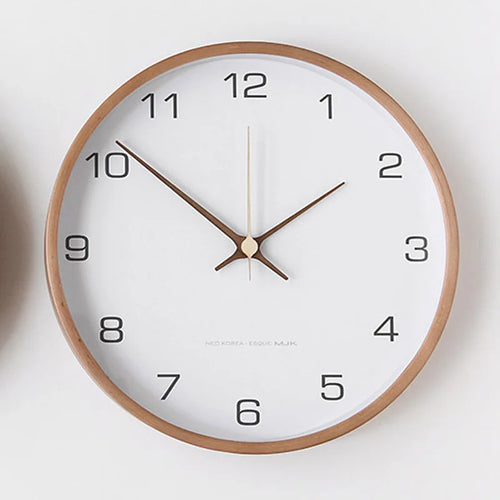 horloge murale en bois et verre design nordique élégant et simple - vue 8 sur 7