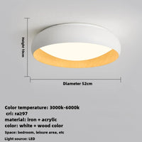 lampe minimaliste japonaise rétro circulaire éclairage doux design élégant