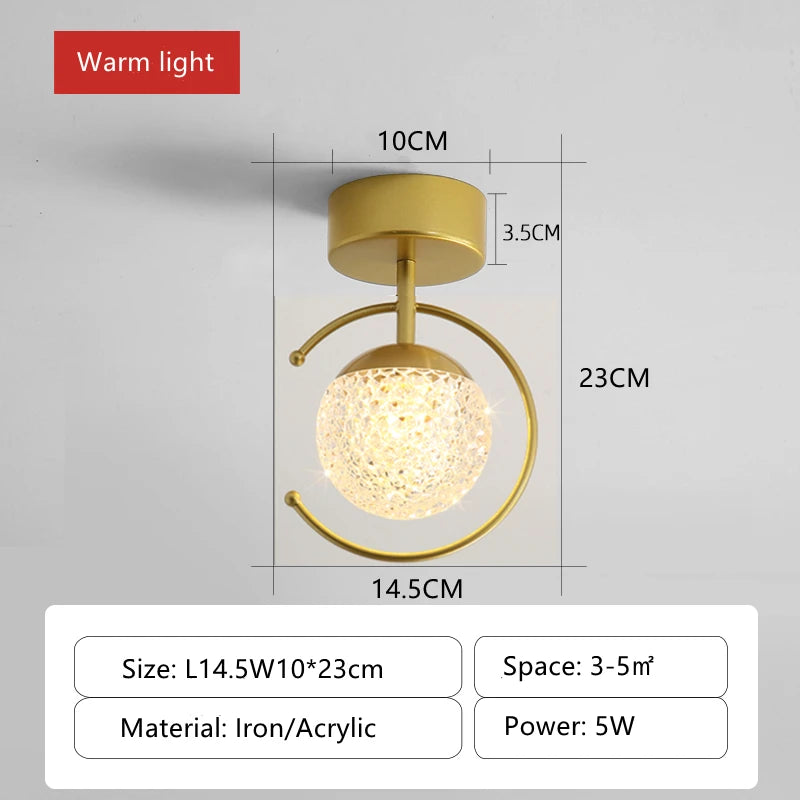 plafonnier led acrylique éclairage luxe intérieur gradation continue - vue 9 sur 10