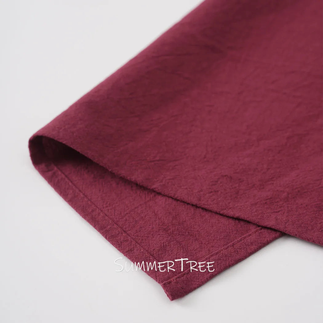 Serviette de table lot 6 coton lavé méditerranéen - vue 2 sur 6
