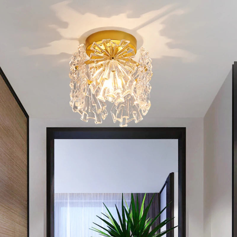 plafonnier en verre flocon de neige design moderne luxe - vue 5 sur 7