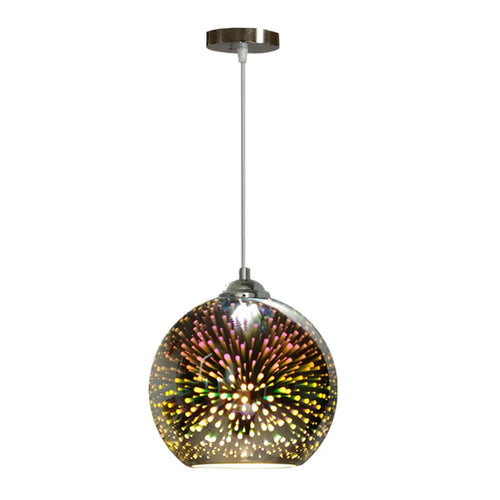lustre 3d en verre effet feu d'artifice led décoratif - vue 11 sur 12