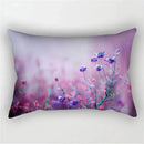 housse de coussin arc-en-ciel fleurs rouges et roses