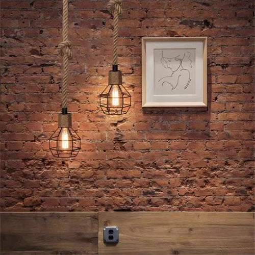 suspension industrielle en corde de chanvre pour décoration créative - vue 2 sur 10