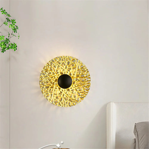 applique murale LED ronde en métal nordique décoratif pour intérieur moderne - vue 6 sur 23