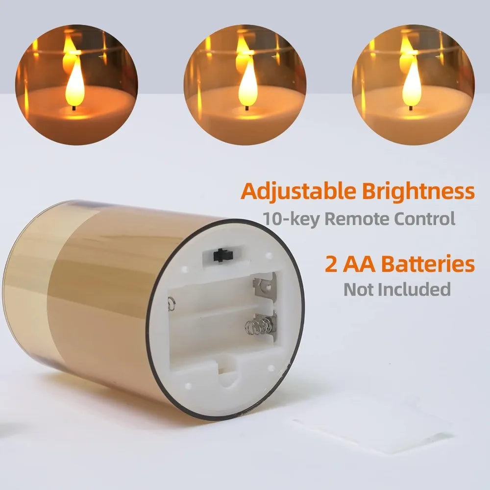 bougies LED décoratives avec télécommande et minuterie pour événements festifs - vue 4 sur 10
