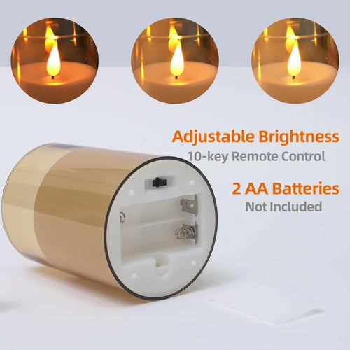 bougies LED décoratives avec télécommande et minuterie pour événements festifs - vue 4 sur 10