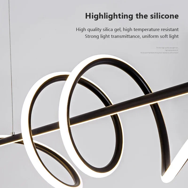 suspension moderne à led pour décoration intérieure élégante - vue 5 sur 8