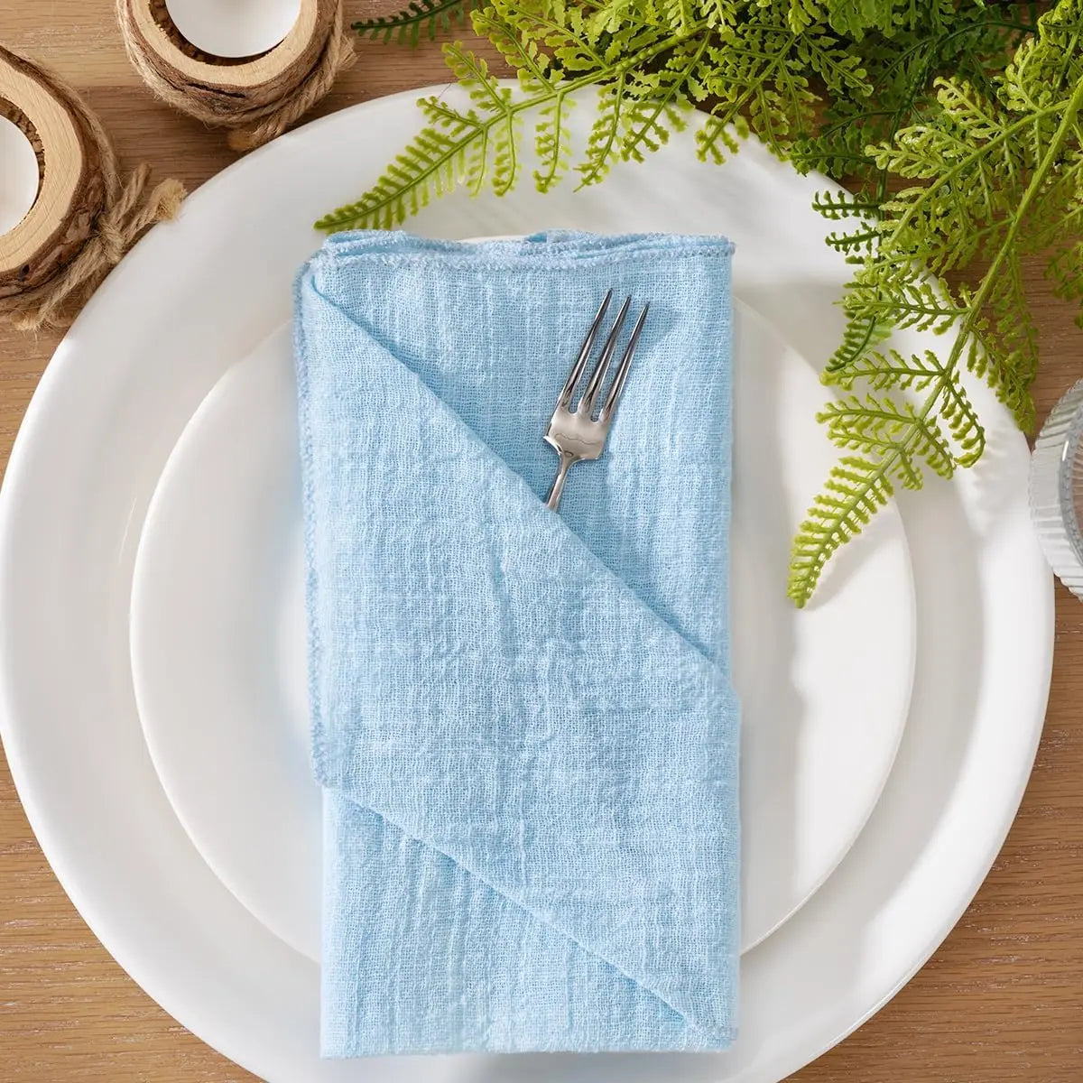 Serviette de table gaze de coton artisanal lot