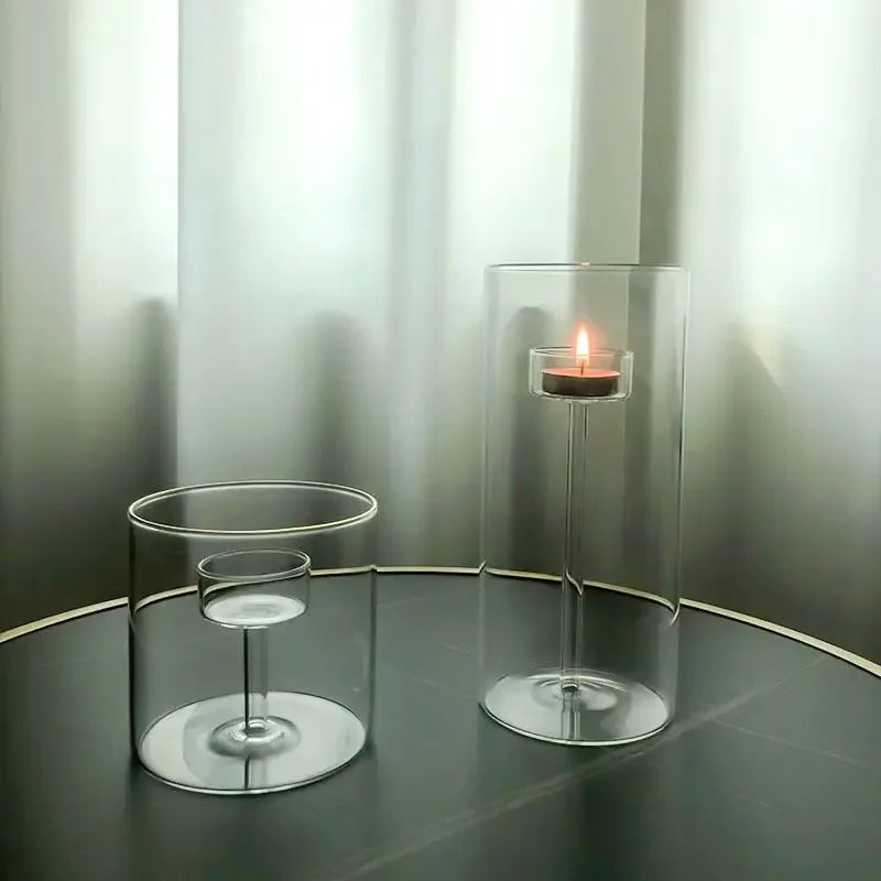 ensemble de bougeoirs modernes pour décoration de mariage - vue 3 sur 9