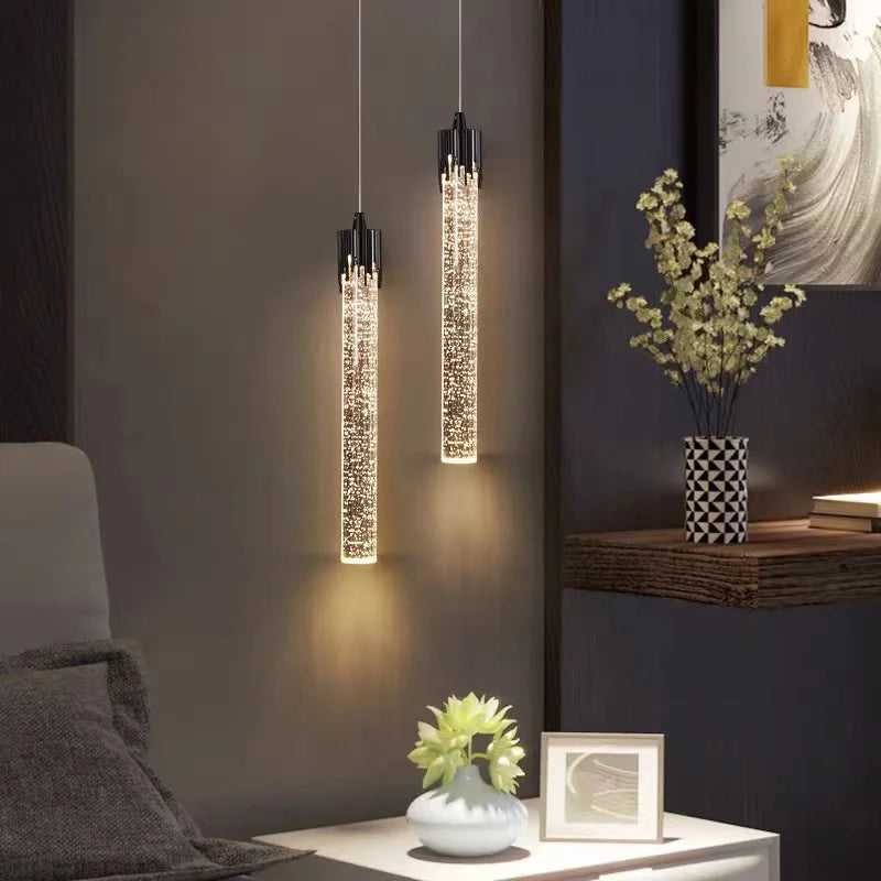 lustre en cristal led moderne pour hôtel et bar créatif - vue 3 sur 22
