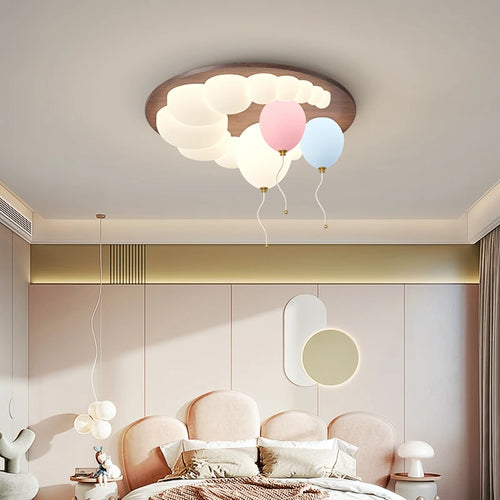 plafonnier ballon style chinois éclairage intérieur carte lune - vue 3 sur 7