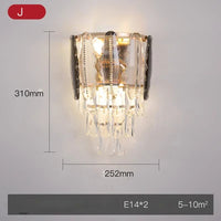 applique murale led en cristal et acier inoxydable pour intérieur moderne