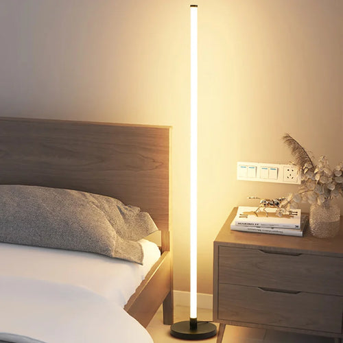 Lampadaire LED moderne longue bande lumineuse chambre salon Luminaire étude éclairage Vertical chambres de chevet décor luminaires Lustre - vue 2 sur 9