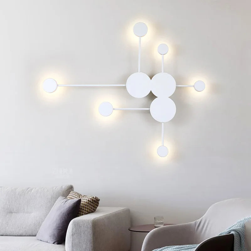 Modern Nordic Black Wall Lamp  AC110V AC220V Bedroom Bedside Wall Sconce Light Art Decoration Fixtures Living Room Wall Lights - vue 5 sur 23
