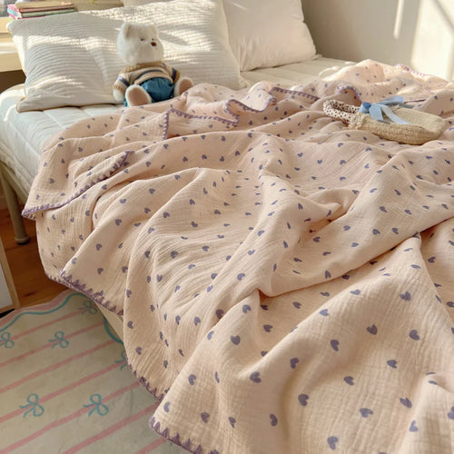 plaid coton gaufré motifs carreaux enfants été maison