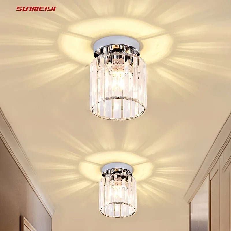 SUNMEIYI-Silver Modern Ceiling Light Lamp for Kitchen, Living Room, Home Decoration, Dining Room, Hallway - vue 4 sur 5