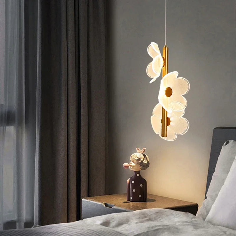 lampe de chevet moderne en forme de fleur créative - vue 4 sur 8