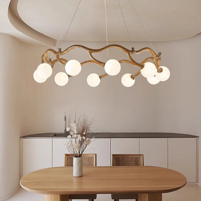 Lustre design led branches d'arbre dois design moderne décoratif d'intérieur - vue 2 sur 13