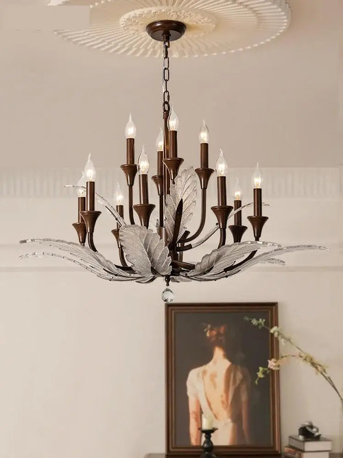 lustre art déco rétro pour éclairage intérieur moderne - vue 2 sur 9