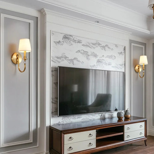 applique murale luxueuse en or pour décoration intérieure moderne - vue 4 sur 8