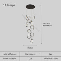 lustre moderne simple en forme trapézoïdale pour décoration intérieure