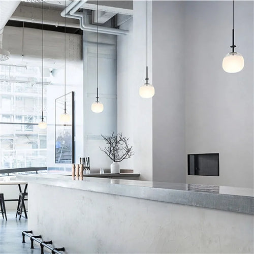 suspension tempo lampe en verre pour restaurant et hôtel - vue 3 sur 9