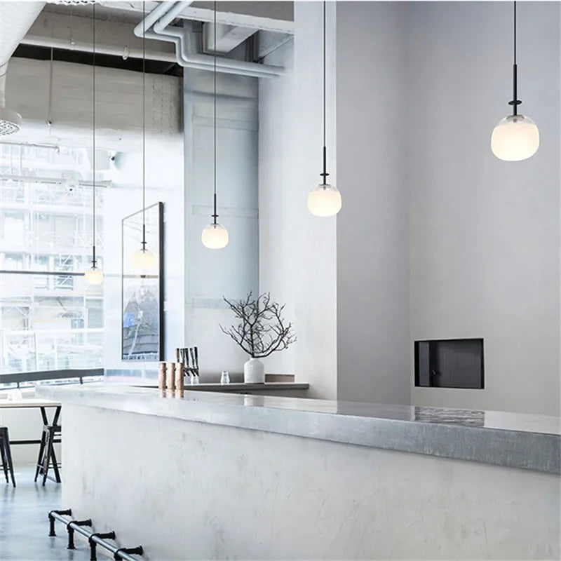 suspension tempo lampe en verre pour restaurant et hôtel - vue 3 sur 9
