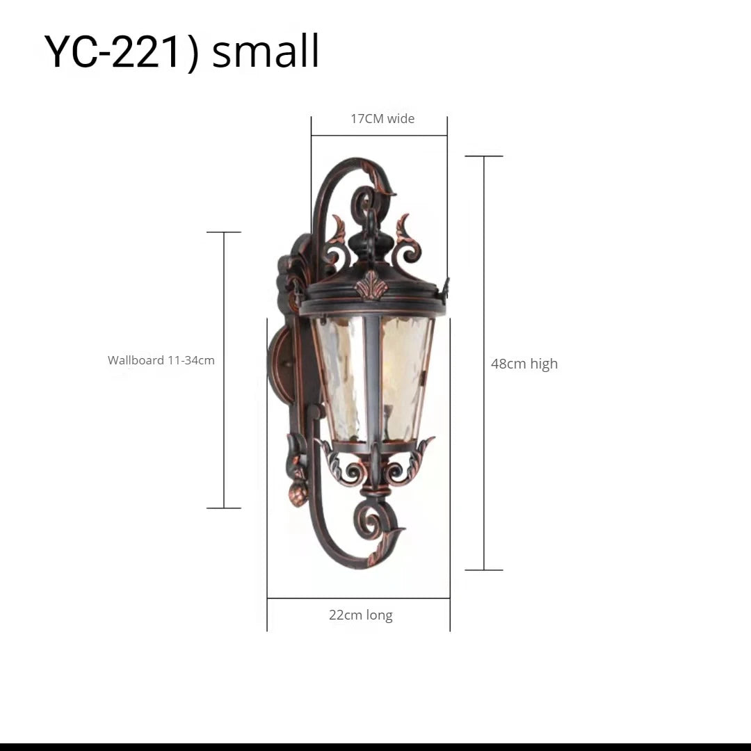 applique murale led extérieure étanche style européen américain - vue 11 sur 11