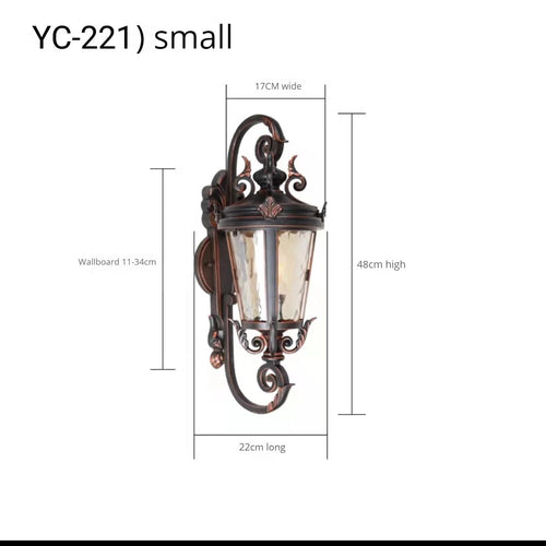 applique murale led extérieure étanche style européen américain - vue 11 sur 11