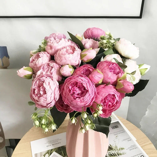 petit bouquet de fleurs artificielles pour décorations printanières et festives - vue 2 sur 34