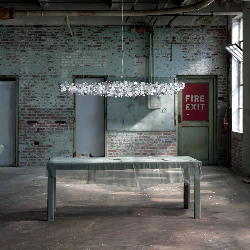 lustre moderne en acier inoxydable chromé pour intérieur - vue 5 sur 10