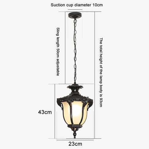 lustre extérieur rétro pour jardin et espaces extérieurs - vue 10 sur 9