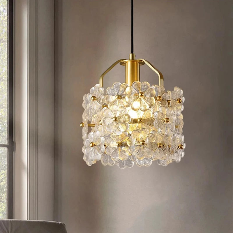 lustre romantique en art français avec lumière LED décorative - vue 3 sur 8