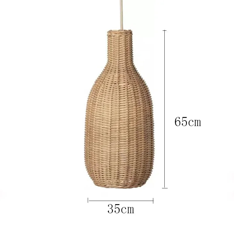 Suspension Style chinois créatif Village rotin - vue 11 sur 15
