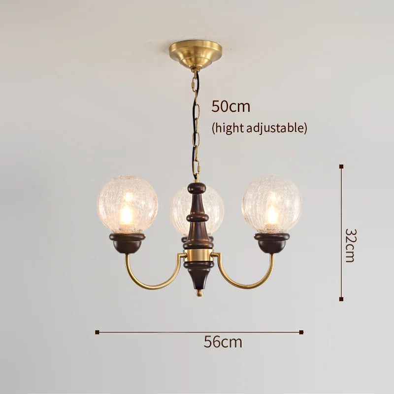 Lustre Luxe cuivre LED verre rond salon chambre décor intérieur salle à manger - vue 12 sur 12