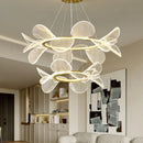 lustre led moderne en acrylique forme de fleur luxueux