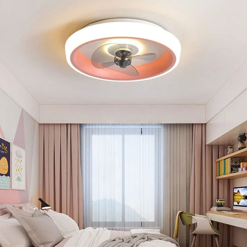 Ventilateurs De Plafond 50CM Lumière Chambre Salon Salle À Manger Lames Invisibles Ventilateurs Silencieux Éclairage Bas Ventilateur De Sol Lampe Ventilateur - vue 2 sur 12