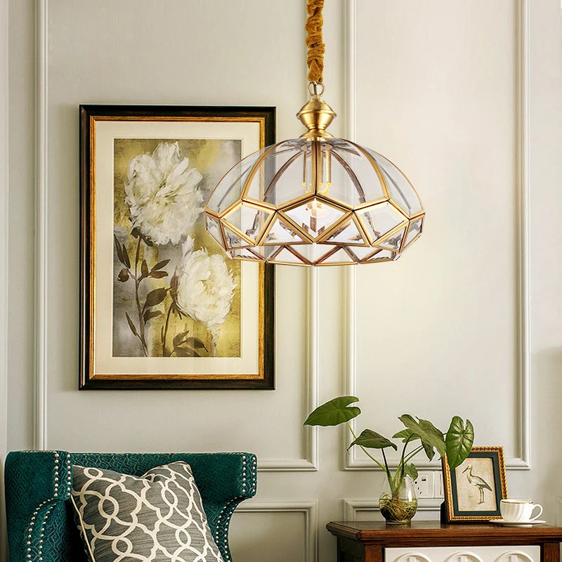 plafonnier en cuivre style américain moderne pour intérieur créatif et simple - vue 2 sur 7