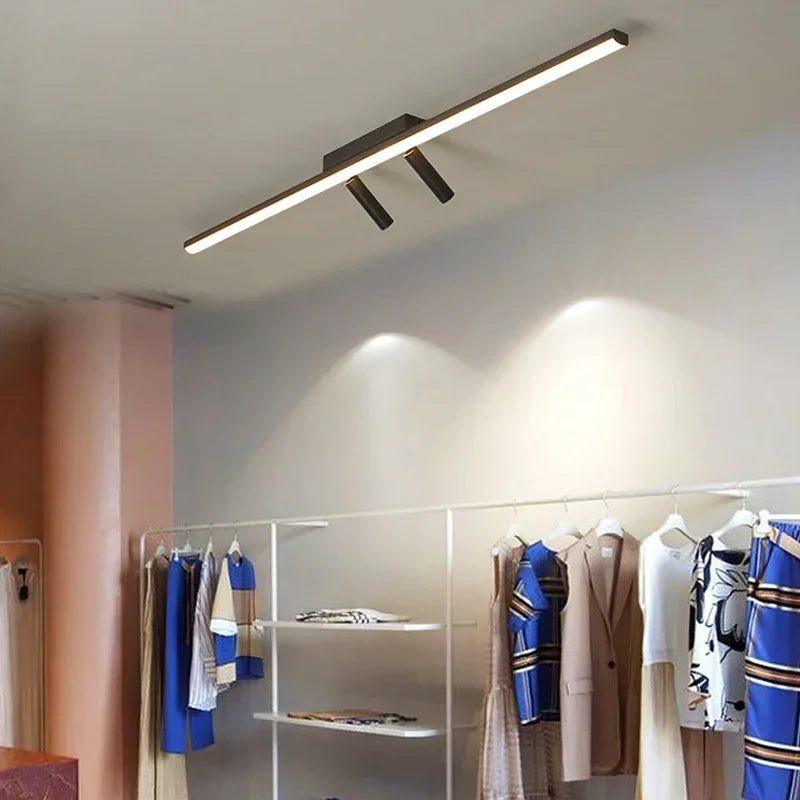 lustre led moderne avec projecteurs acrylique pour éclairage intérieur - vue 3 sur 9