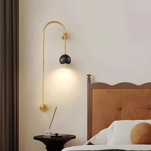 applique murale art déco en cuivre style minimaliste pour intérieur - vue 2 sur 8