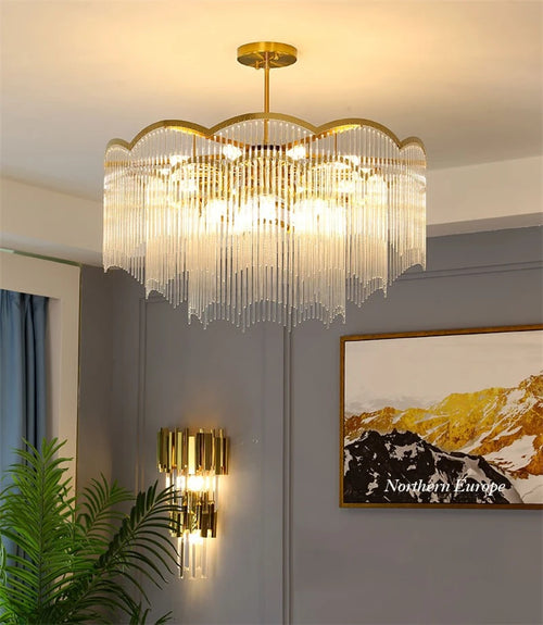 lustre en cristal moderne design luxe pour intérieur - vue 6 sur 10