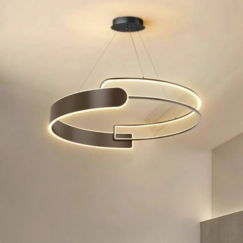 suspension moderne à led pour décoration intérieure réglable de luxe - vue 5 sur 12