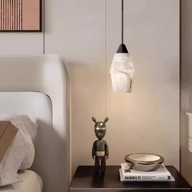 lustre suspendu led collection marbre style vintage rétro - vue 3 sur 9